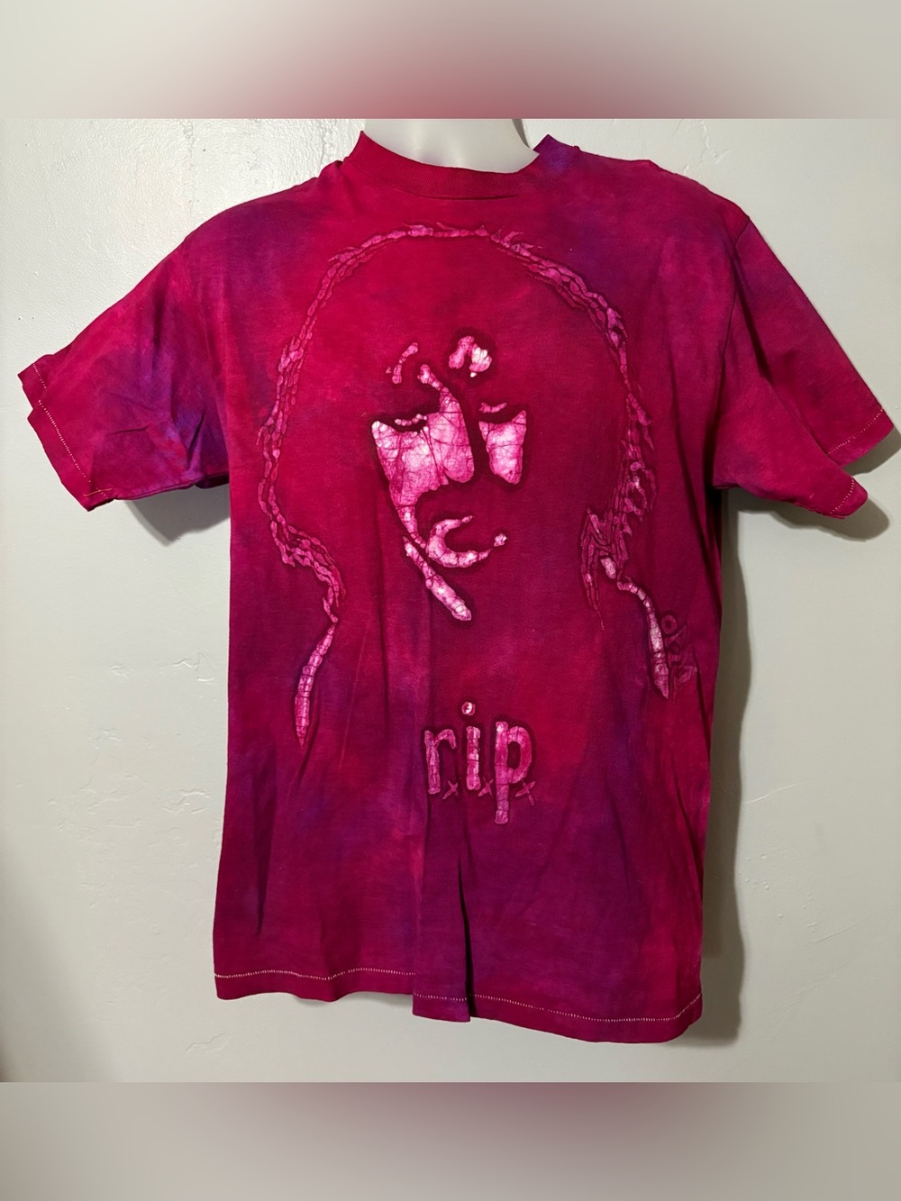 VTG Frank Zappa T Shirt Tie Dye Handmade Single Stitch USA 100% Cotton 90s Sz L